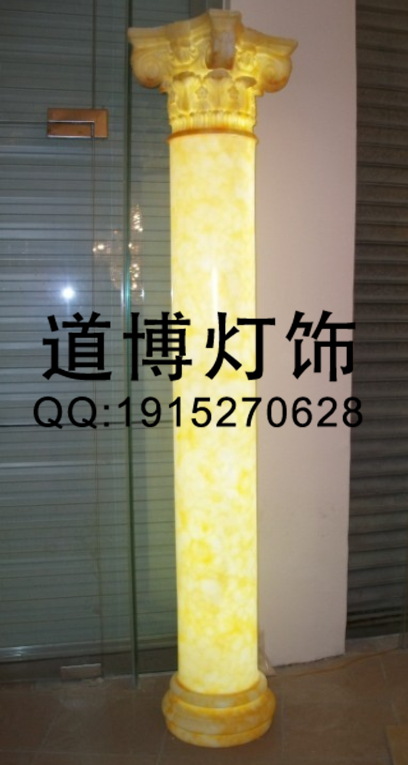 中山古鎮的廠家定制仿云石羅馬柱落地燈原始圖片2