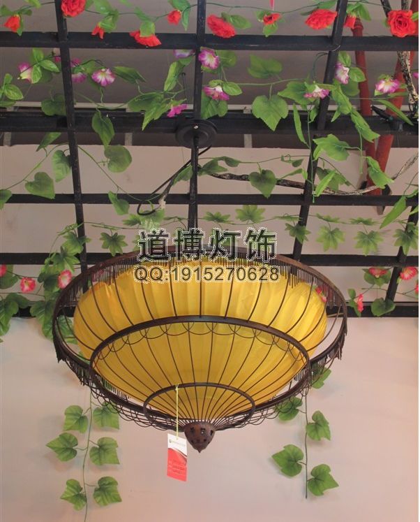 中山古鎮燈飾廠家直銷餐廳茶樓田園風格竹藝吊燈原始圖片2