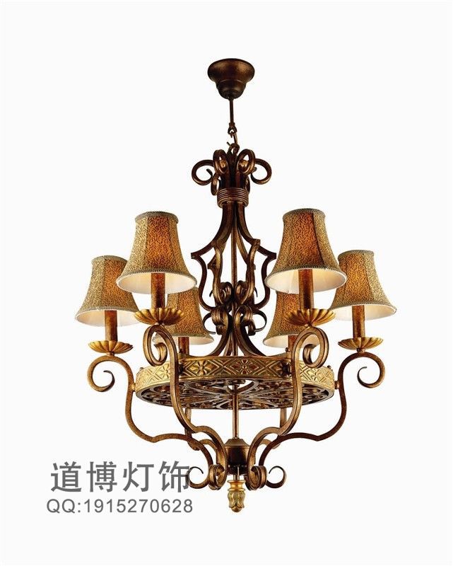 中山古鎮燈具廠家專業定制歐式仿古酒店非標工程吊燈原始圖片2