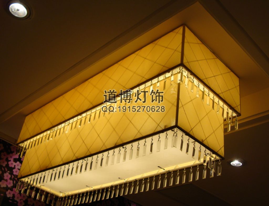 中山燈具廠家直銷酒店走廊中式布藝裝飾吸頂燈原始圖片2
