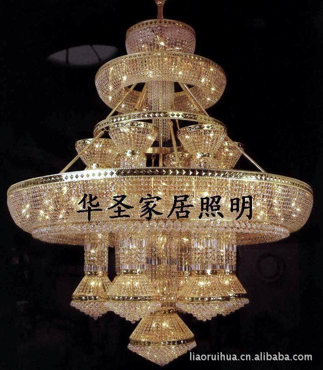 晴晴燈飾酒店會所別墅復(fù)式樓K9水晶吊燈 直徑1.2米豪華水晶燈包郵