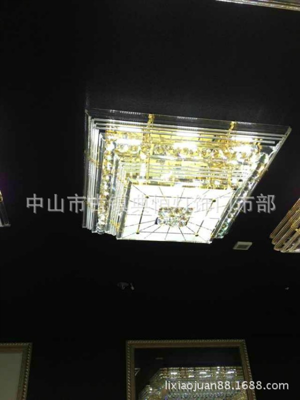 新款LED水晶吸頂燈黃水晶燈奢華大氣客廳燈LED貼片燈燈具燈飾8277原始圖片2