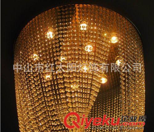 酒店大堂水晶燈 酒店歐式水晶吊燈 酒店大堂吊燈 非標酒店工程燈原始圖片3