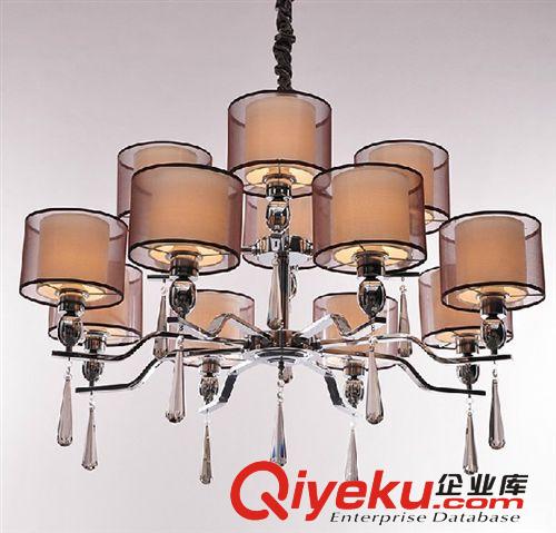 中山廠家水晶吊燈 批發(fā)雙層LED吊燈 現(xiàn)代簡約客廳餐廳別墅吊燈原始圖片2
