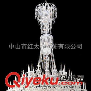 豪華別墅復式樓客廳工程水晶大吊燈 歐式酒店工程大廳吊燈樓梯燈原始圖片3