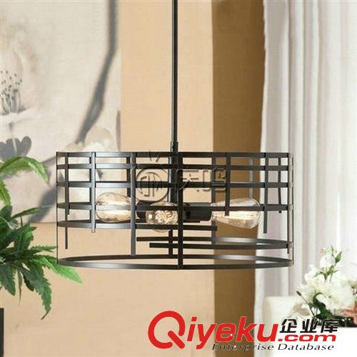 美式鄉(xiāng)村簡約燈具 個(gè)xb臺(tái)燈 店鋪家居裝飾單頭吊燈 鐵藝吊燈原始圖片2