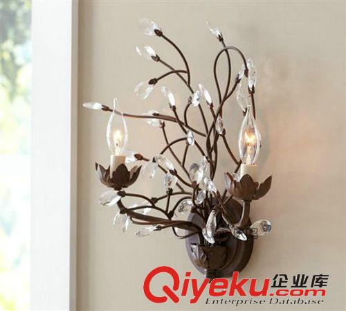 美式鄉(xiāng)村簡(jiǎn)約燈具 個(gè)xb臺(tái)燈 店鋪家居裝飾雙頭壁燈鐵藝壁燈