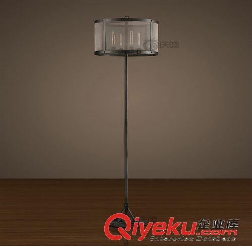 美式鄉(xiāng)村簡約燈具 鐵藝落地燈 店鋪家居裝飾燈 ,中山燈飾