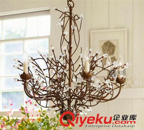 美式鄉村簡約燈具 個xb臺燈 店鋪家居裝飾吊燈 鐵藝吊燈 餐吊燈