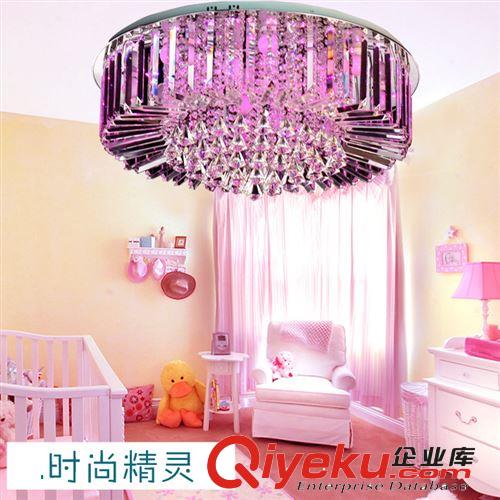 廠家批發 現代客廳水晶燈 圓形LED吸頂水晶燈 6008原始圖片2