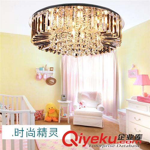 廠家批發 現代客廳水晶燈 圓形LED吸頂水晶燈 6008原始圖片3