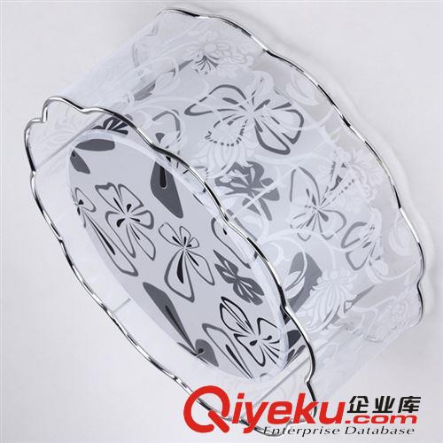 長期供應 現(xiàn)代圓形吸頂燈 浪漫田園拉絲布藝印花臥室燈原始圖片3