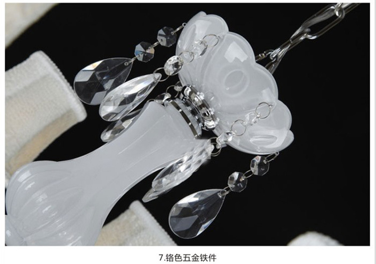 廠家批發水晶吊燈 臥室水晶燈 餐廳燈飾 白色水晶蠟燭燈現貨供應原始圖片3