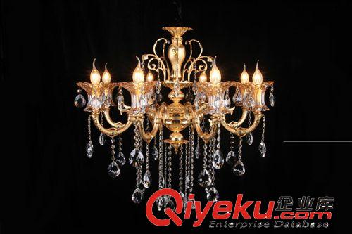 歐式燈現(xiàn)代水晶吊燈金色鋅合金客廳燈具臥室燈飾餐廳吊燈