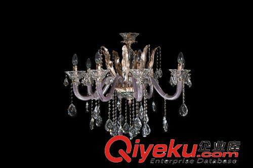 新品歐式現(xiàn)代蠟燭水晶玻璃管吊燈客廳餐廳 臥室燈中山燈具燈飾原始圖片2