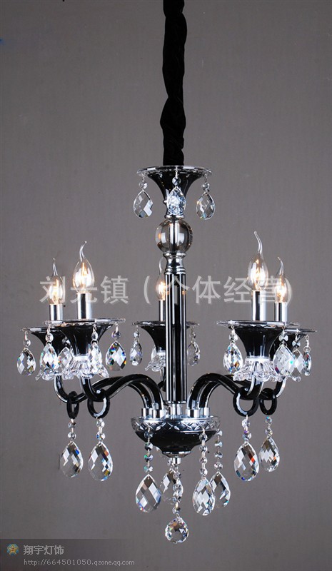 廠家批發現代奢華進口蠟燭水晶燈簡約天鵝燈臥室客廳燈具餐廳燈飾原始圖片2