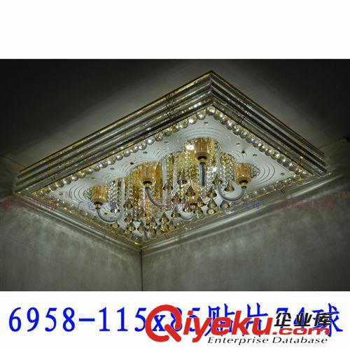 廠家批發(fā)客廳長(zhǎng)方形水晶燈吸頂傳統(tǒng)led水晶燈6958-115x85貼片74球