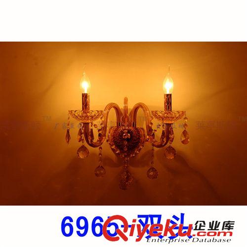 廠家批發客廳臥室壁燈水晶燈新蠟燭燈gd水晶壁燈6965-雙頭壁燈