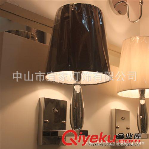 供應 W067-1廠家批發酒店工程壁燈 喇叭罩布藝別墅KTV客房壁燈具原始圖片2