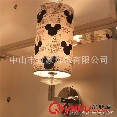 供應W064-1現代布藝酒店壁燈 全店混批臥室床頭壁燈 會所KTV壁燈原始圖片2