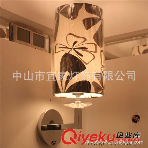 供應W064-1現代布藝酒店壁燈 全店混批臥室床頭壁燈 會所KTV壁燈原始圖片3