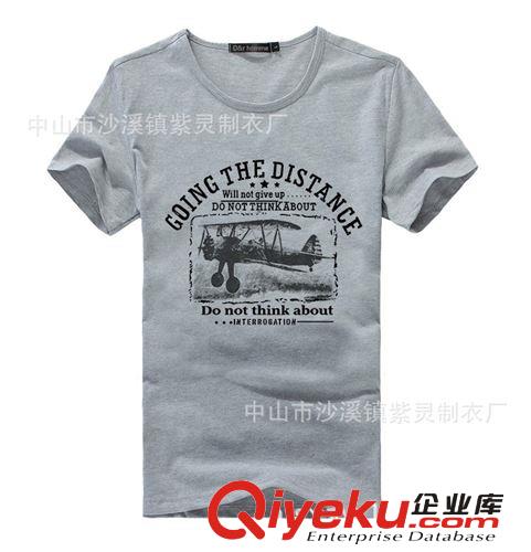 批發定做龜裂T恤 燙畫精180克梭棉男式t恤萊卡拉架文化衫原始圖片2