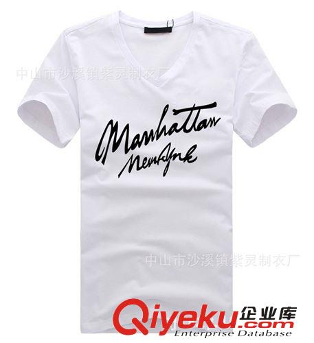 批發定做龜裂T恤 燙畫精180克梭棉男式t恤萊卡拉架文化衫原始圖片3