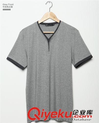 T恤男短袖2013新品 莫代爾全棉V領(lǐng)韓版 個(gè)性公子T恤 短袖男t恤