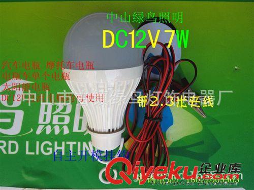 DC12V球泡燈  12伏電瓶燈直流12伏燈 塑料 鋁皮led7W