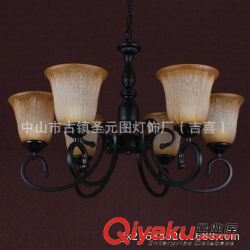 歐式吊燈 客廳吊燈 6頭餐廳吊燈鐵藝彎管吊燈批發 1339-DD原始圖片2