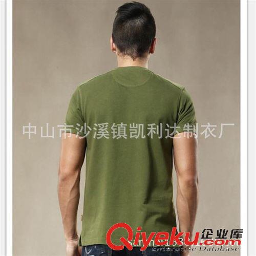 2014新款夏裝 男裝男士圓領(lǐng)純棉水洗時尚運動短袖T恤 承接外單原始圖片3