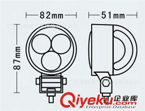 9W LED work light 探照燈工作燈工程燈大功率LED 卡車車頂燈原始圖片2