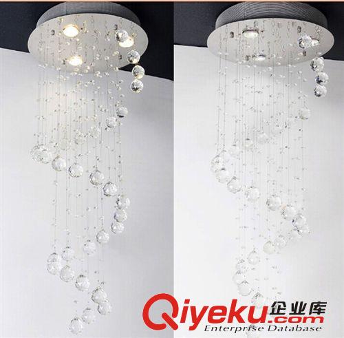燈飾廠家直銷簡約水晶吊燈臥室餐廳螺旋LED吸頂燈燈具