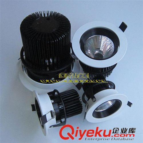 廠家供應(yīng) 新款烤白漆調(diào)萬(wàn)向角度防眩光COB天花燈 5W-30W射燈配件原始圖片3