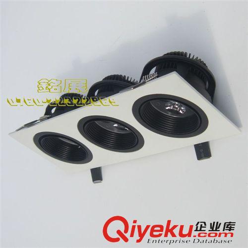 批發(fā)加工方形LED射燈天花燈套件3W多頭調(diào)萬向角度高品質(zhì)天花燈原始圖片2
