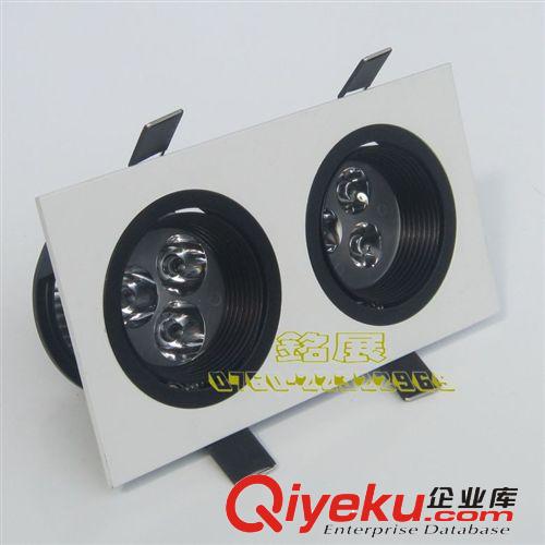批發(fā)加工方形LED射燈天花燈套件3W多頭調(diào)萬向角度高品質(zhì)天花燈