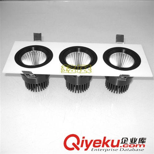 LED方形防眩光COB天花燈外殼配件 5W3頭高品質筒燈外殼套件燈具原始圖片2