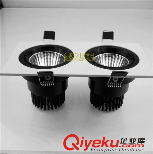 廠家供應方形LED天花燈 10W車鋁雙頭COB射燈外殼燈具原始圖片3