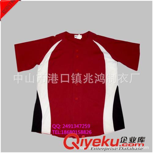 工廠定做男士棒球衫 男士運動棒球服 廟會團體服 男士短袖t恤原始圖片3