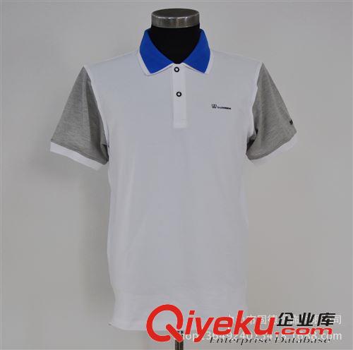 廣告服飾公司定做男士拼色翻領(lǐng)短袖t恤    男式polo衫 文化衫定制