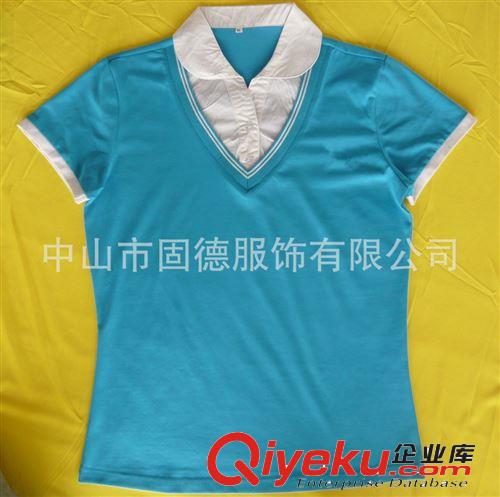 廠家定制   女式短袖t恤  外貿(mào)短袖t恤  翻領(lǐng)廣告衫廣告t恤定做