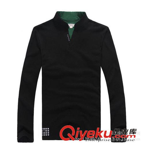 供應定做翻領長袖廣告衫翻領長袖文化衫空白t恤工作服定制原始圖片3