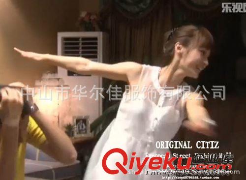 韓版 非誠勿擾新戀愛時代明星姚笛鄧小可同款 歐根紗女裝連衣裙