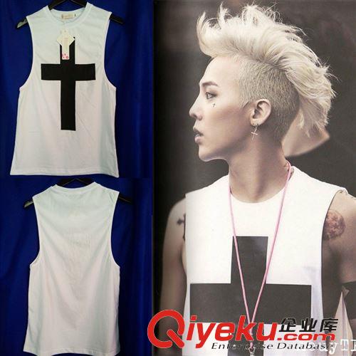 BIGBANG GD權志龍crookedMVEXO樸燦烈ROOMMATE十字架同款背心
