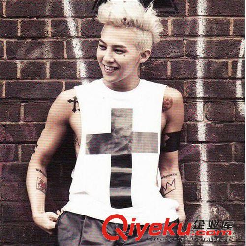 BIGBANG GD權志龍crookedMVEXO樸燦烈ROOMMATE十字架同款背心