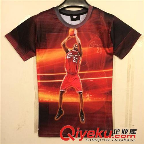 潮牌男裝2014夏裝新款創(chuàng)意球星人物3D系列3圓領(lǐng)短袖t恤 潮男批發(fā)原始圖片2