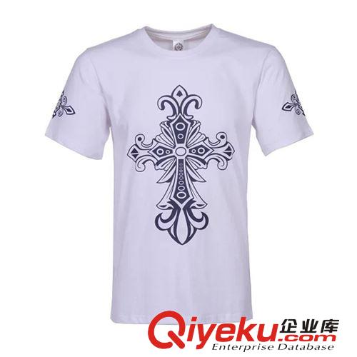 品質潮牌男裝 2014夏裝新款男士休閑骷髏十字印花圓領短袖t恤批發