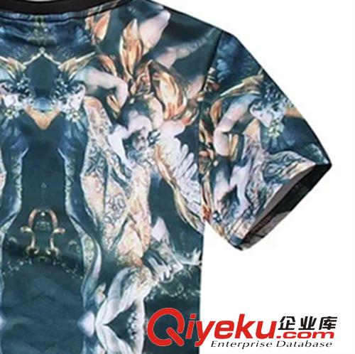 簡約新款 2014高品質(zhì)歐美時尚風(fēng)格天使裸體印花圓領(lǐng)短袖男T潮批發(fā)原始圖片3