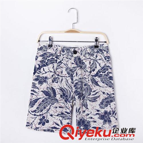 2014夏季新款愛情復(fù)古花卉歐式gd潮流男女情侶裝休閑短褲潮批發(fā)原始圖片3