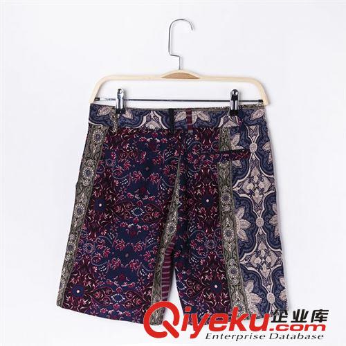 2014夏季新款愛(ài)情拼接花卉歐式gd潮流男女情侶裝休閑短褲潮批發(fā)原始圖片2
